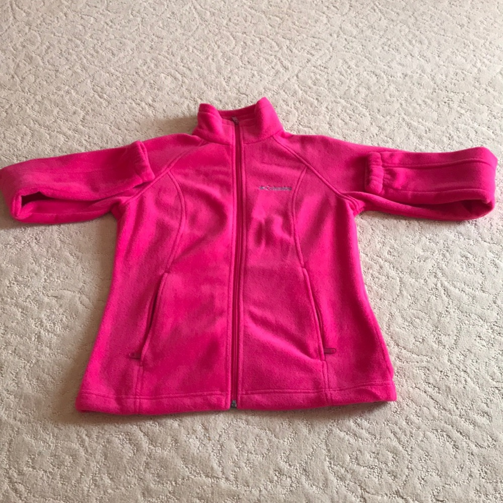 Columbia high neck soft pink jacket
